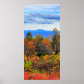 Poster Blue Ridge Parkway Fall Vue sur Pilot Mountain (Devant)