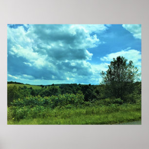 Poster Blue Ridge Parkway near Floyd, Virginie