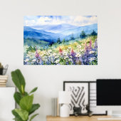 Poster Blue Ridge Scenic Landscape Art (Bureau à domicile)