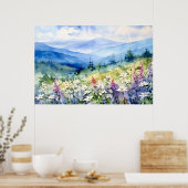 Poster Blue Ridge Scenic Landscape Art (Cuisine)