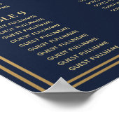 Poster Blue Royal Medieval Sword Wedding Seating Chart (Coin)