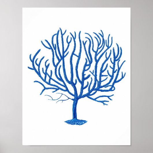 Poster Blue Sea Coral Art Imprimer #4 Décor de plage (Devant)