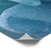 Poster Blue Sea Glass imprimé (Coin)
