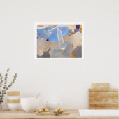 Poster Blue SEAGLASS Art prints SEA GLASS Beach (Cuisine)