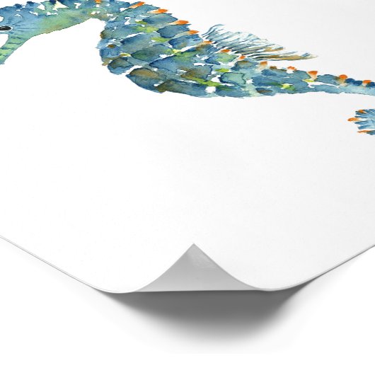 Poster - Blue Seahorse (Coin)