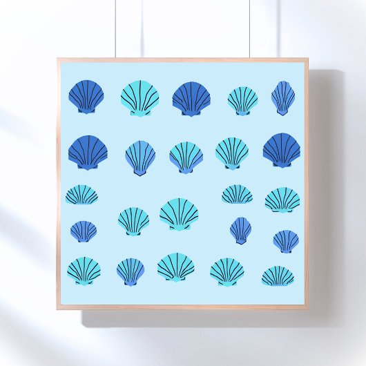 Poster Blue seashell