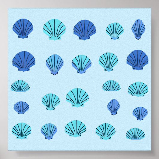 Poster Blue seashell (Devant)