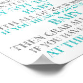 Poster Blue Silver Confetti Ne pas dire Baby Game Sign (Coin)