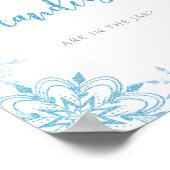 Poster Blue silver snowflakes Devinez combien de bonbons (Coin)