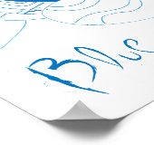 Poster Blue Sketch, abstract (Coin)