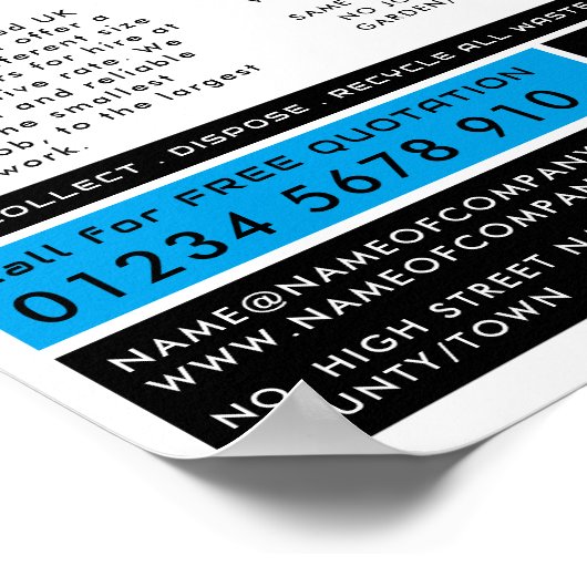 Poster Blue Skip, Skip/Dumpster Company Advertising (Coin)