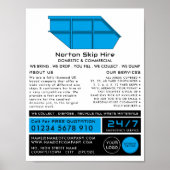 Poster Blue Skip, Skip/Dumpster Company Advertising (Devant)