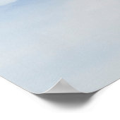 Poster Blue sky and mountains view from airplane stylized (Coin)