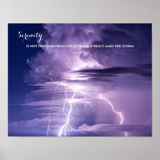 Poster Blue Sky Lightning Inspiration Serenity Citation (Devant)