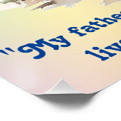 Poster Blue Smoky Mountain Cloud Lakeside Pêche Papa Son (Coin)