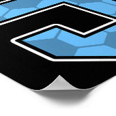 Poster Blue Soccer Pattern Number 5 Jersey Player Uniform (Coin)