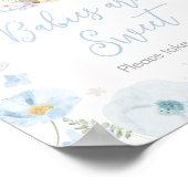 Poster Blue Somebunny Baby shower lapin Les bébés sont do (Coin)