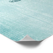 Poster Blue Starfish plage mer mer mer mer (Coin)