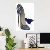 Poster Blue Stiletto Chaussures Art (Bureau à domicile)