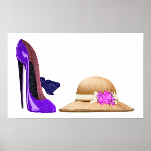 Poster Blue Stiletto Chaussures et art Casquette (Devant)
