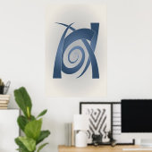 Poster Blue stone (Bureau à domicile)