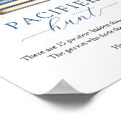 Poster Blue Storybook Baby Shower Pacifier Hunt Game Sign (Coin)