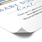 Poster Blue Storybook Baby Sock Hunt Game Sign (Coin)