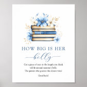Poster Blue Storybook How Big Is Her Belly Game Sign (Devant)