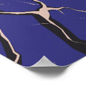 Poster Blue Surface with Deep Cracks (Coin)