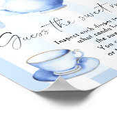 Poster Blue tea party - devinez le doux désordre (Coin)