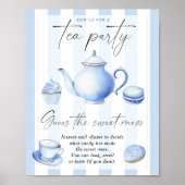 Poster Blue tea party - devinez le doux désordre (Devant)