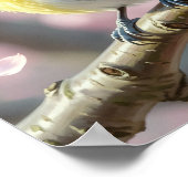 Poster  Blue Tit Bird on Cherry Blossom Tree Spring (Coin)