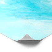 Poster Blue, Turquoise Sea Waves Digital Fluid Art (Coin)