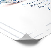 Poster Blue Victorian Garden Fête des mariées Tea Mimosa  (Coin)