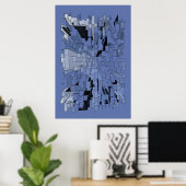 Poster Blue violet (Bureau à domicile)