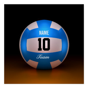Poster Blue Volleyball Sport