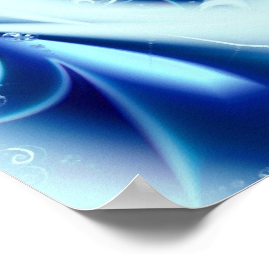 Poster Blue Water Fine Fractal Art (Coin)