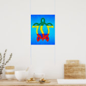 Poster Blue Water Rasta Honu (Cuisine)
