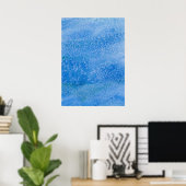 Poster Blue Watercolor (Bureau à domicile)