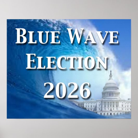 Poster Blue Wave Election 2026 (Devant)