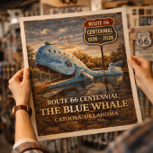Poster Blue Whale Catoosa Oklahoma Centennial