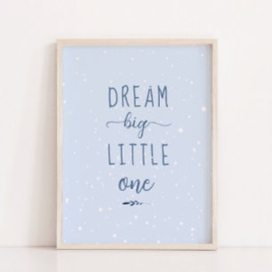 Poster Blue Winter Dream Big Little One Nursery Decor