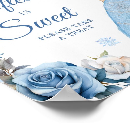 Poster Blue Winter Snowflake Mis Quince Quinze est doux (Coin)