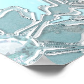 Poster Blue Winter Wonderland Snowflakes Mariage Bienvenu (Coin)