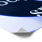 Poster Blue Yin Yang Art Zen Santé holistique (Coin)