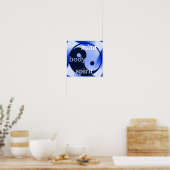 Poster Blue Yin Yang Art Zen Santé holistique (Cuisine)