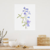 Poster bluebell et violet en aquarelle (Cuisine)