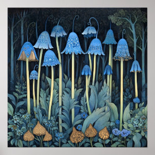 Poster Bluebell Whimsical Peinture Art Imprimer