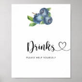 Poster Blueberries - Boissons vous aider (Devant)