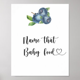 Poster Blueberries - nommez cet aliment pour bébés